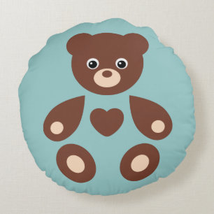 Almohada de bebé con monograma de osito de peluche