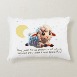 Almohada de bebé con oveja linda y nana