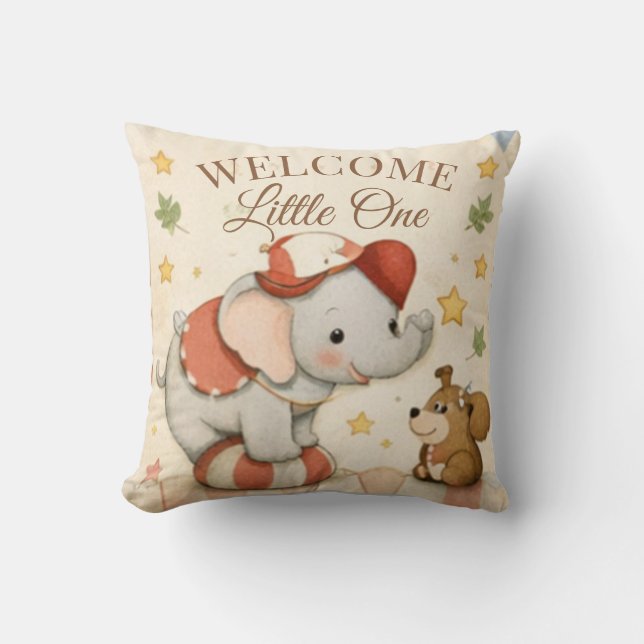 Almohada de bebé Elefante Cojín para guardería Reg (Anverso)