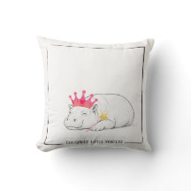 Almohada de bebé hipopótamo pigmeo princesa