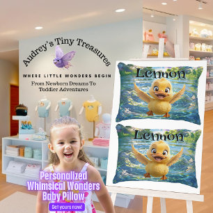 Almohada de bebé pato maravillas caprichosas perso
