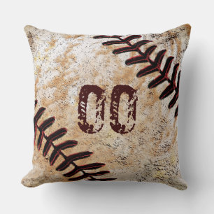 Almohada de béisbol con número de jersey genial o