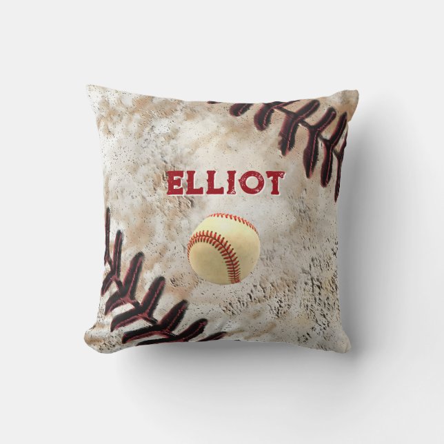 Almohada de béisbol personalizada, deco de béisbol (Anverso)