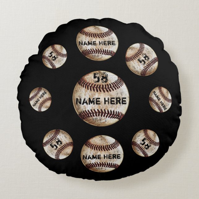 Almohada de béisbol personalizada genial, aspecto  (Anverso)