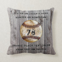 Almohada de béisbol personalizada para entrenador,