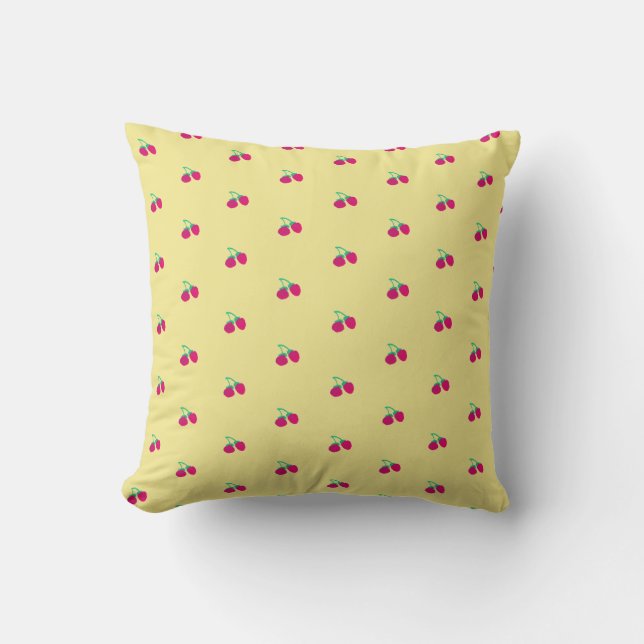 Almohada de Berries Rosadas Lindas (Anverso)