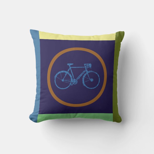 almohada de bicicleta geométrica de color (Anverso)