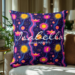 Almohada de bienestar personalizable con floral ar