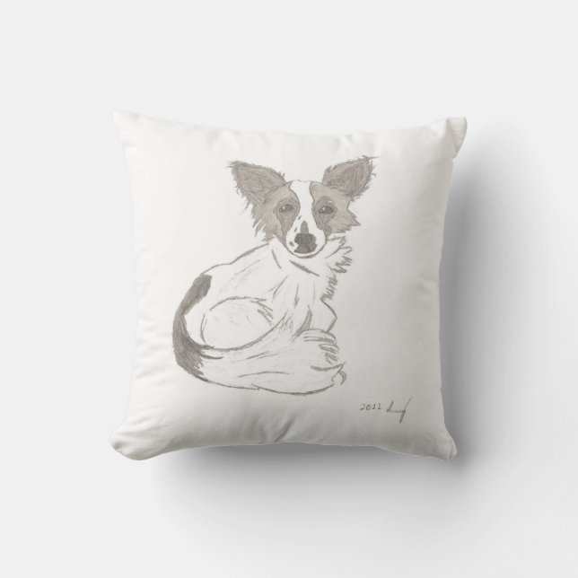 Almohada de boceto de papillón (Anverso)