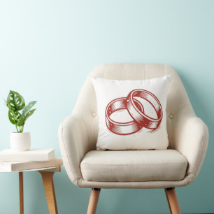 Almohada de boda de anillos entrelazados - Anuncio