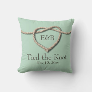 Almohada de boda Mint Tie the Knot