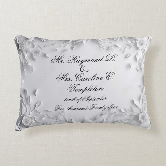 Almohada de boda para el portador del anillo bonit (Anverso)
