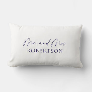 Almohada de boda personalizada Sr. y Sra.