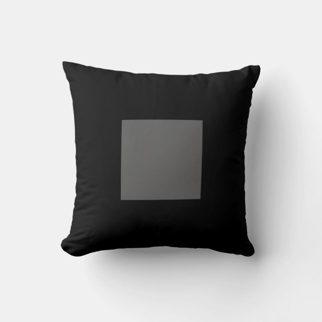 Almohada de borde gruesa negra y gris (Anverso)