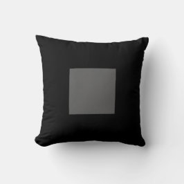 Almohada de borde gruesa negra y gris
