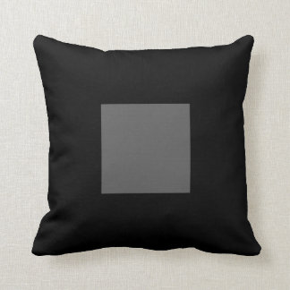 Almohada de borde gruesa negra y gris