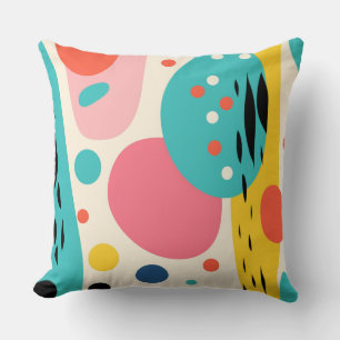 Almohada de Bosque Abstracto Retro