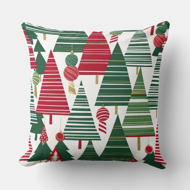 almohada de bosque de árbol de navidad (Anverso)