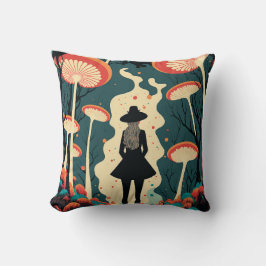 Almohada de bosque de hongos mágicos | Arte alucin
