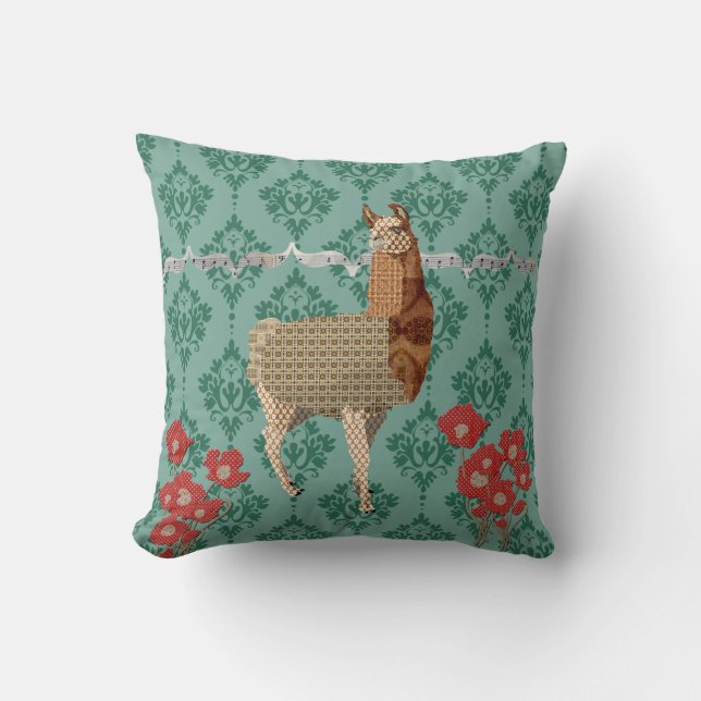 Almohada de bronce de Mojo de la llama de Boho (Anverso)