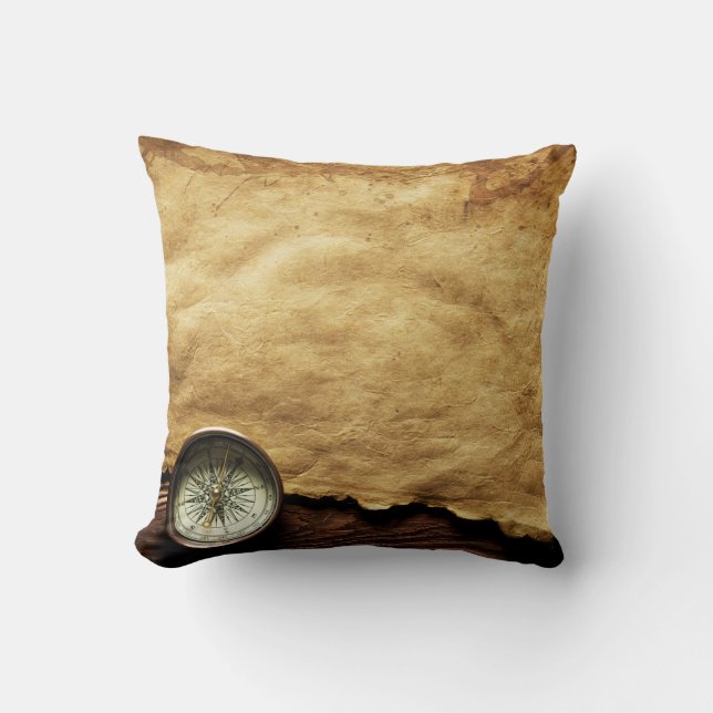 Almohada de brújula vintage! (Anverso)
