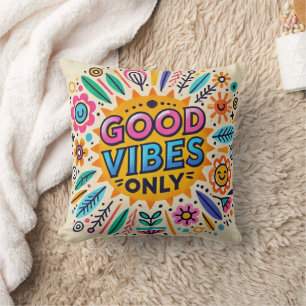Almohada de Buenas Vibraciones – Cojín de Cita Pos