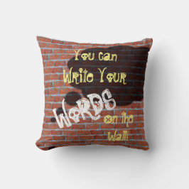 Almohada de Burbuja de Pensamiento de Grafiti de P