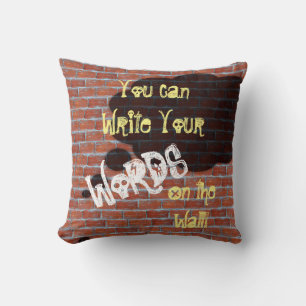 Almohada de Burbuja de Pensamiento de Grafiti de P