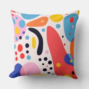 Almohada de Burbujas Abstractas Retro Pop
