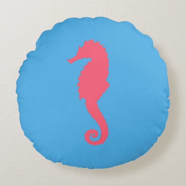 Almohada de Caballito de Mar Rosa (Anverso)