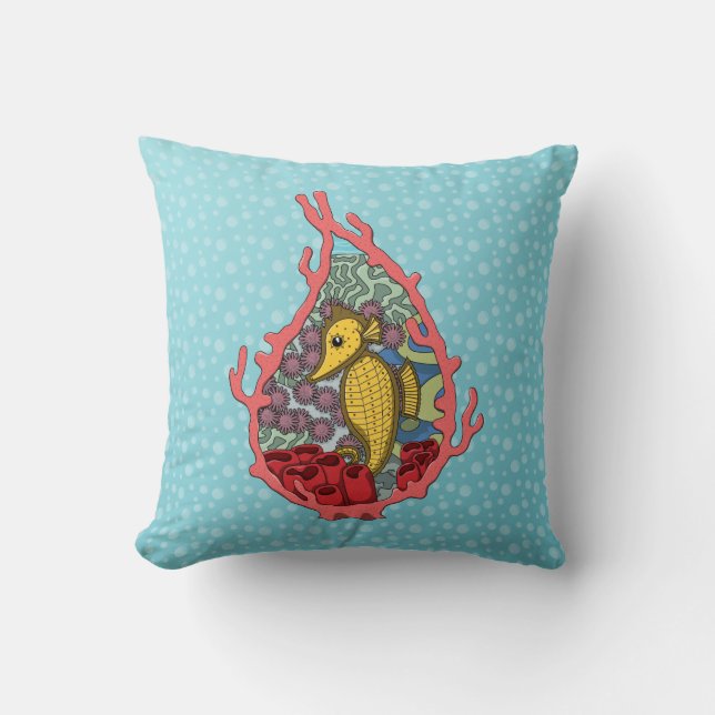 Almohada de caballito de mar Tanga (Anverso)