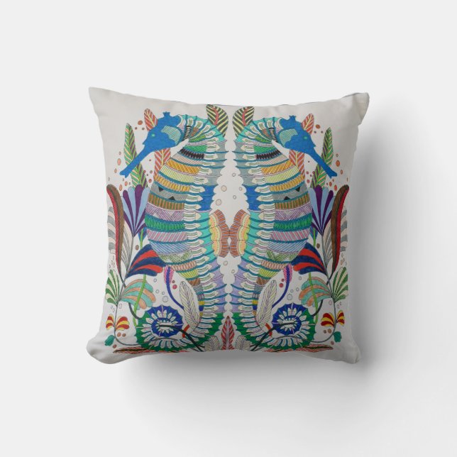 Almohada de Caballitos de Mar Majestuosos (Anverso)