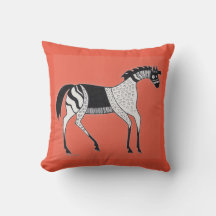 Almohada de caballo de inspiración griega roja