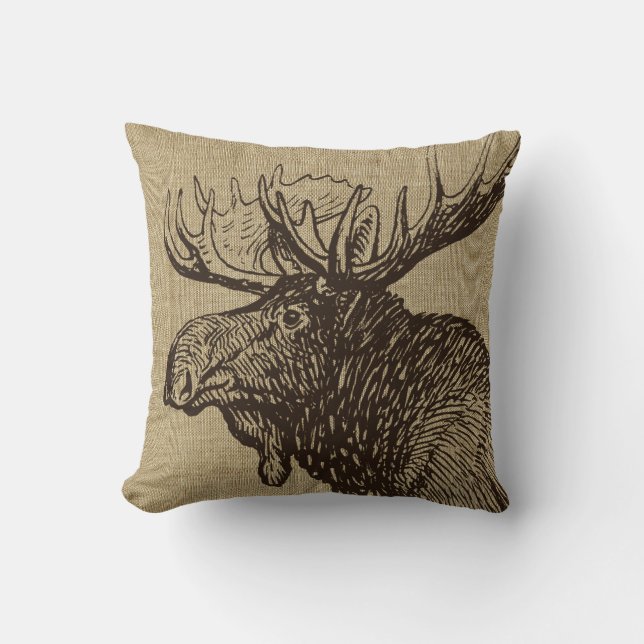 Almohada de cabeza de alce (Anverso)