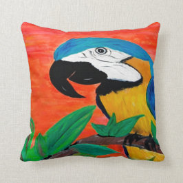 Almohada de cabeza de loro