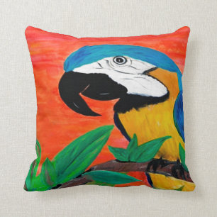 Almohada de cabeza de loro