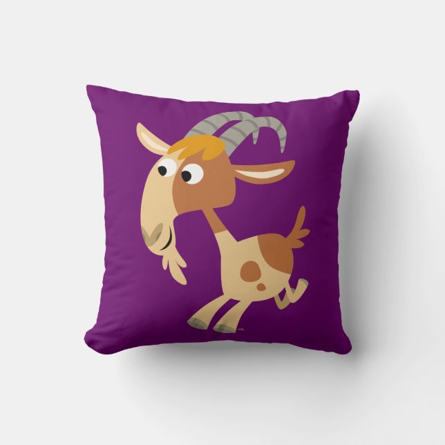 Almohada de cabra corriendo de dibujos animados li (Anverso)