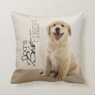 Almohada de cachorro dorada