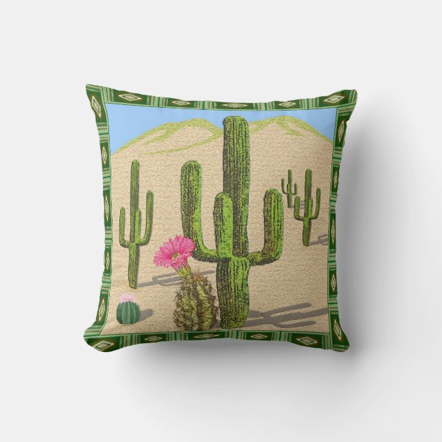 almohada de cactus del suroeste (Anverso)
