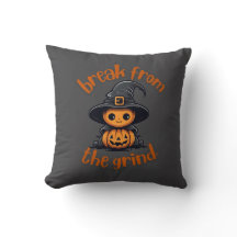 Almohada de Calabaza Bruja