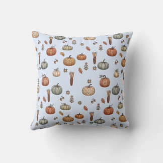 Almohada de calabaza de arte popular reversible: b