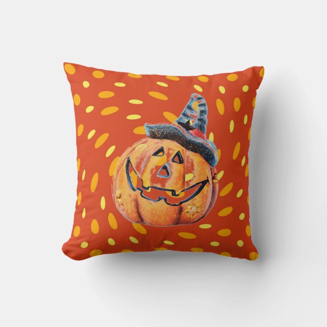 Almohada de calabaza de Halloween (Anverso)