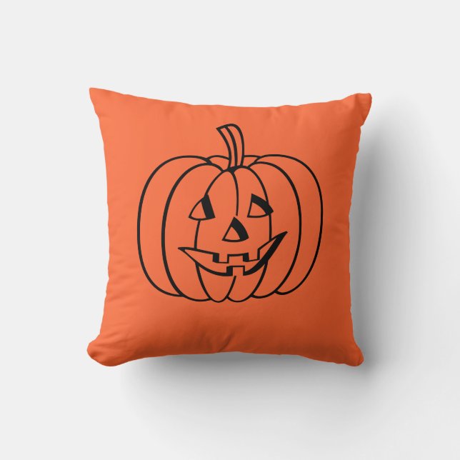Almohada de calabaza de Halloween (Anverso)
