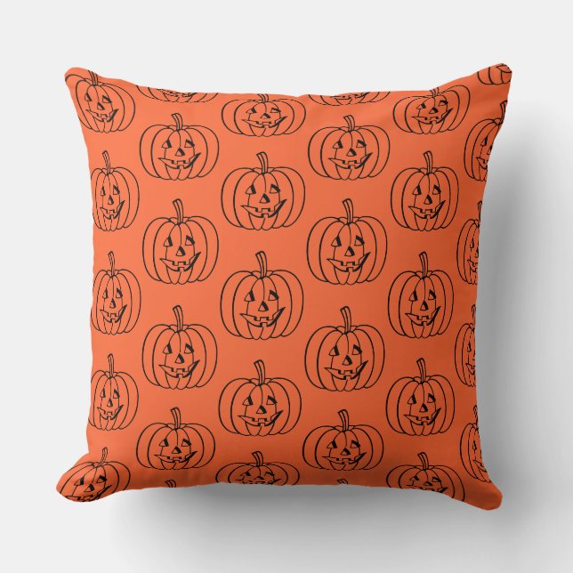 Almohada de calabaza de Halloween (Anverso)