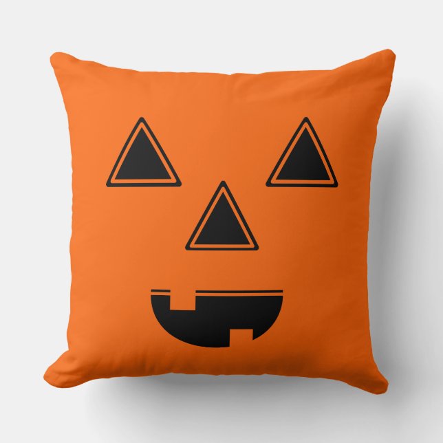 Almohada de calabaza de Halloween (Anverso)