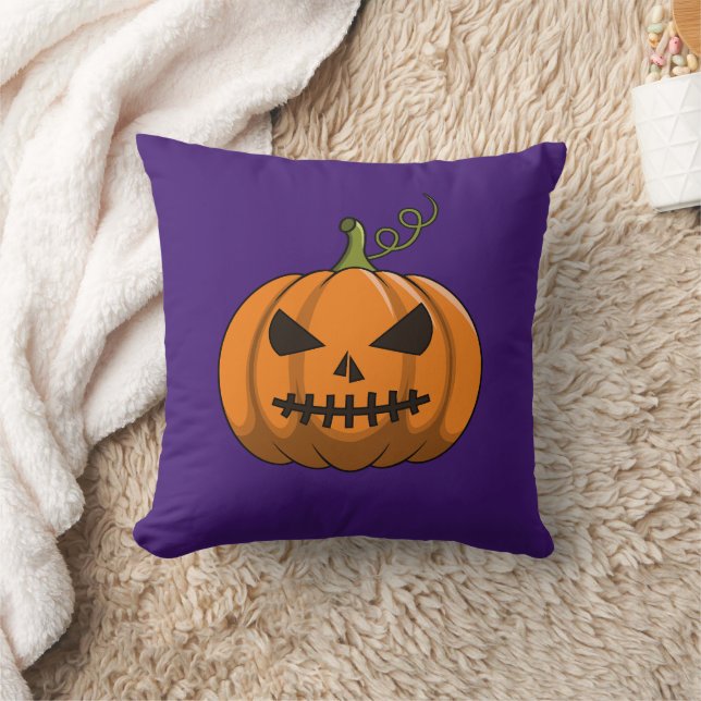 Almohada de calabaza de Halloween, decoración de o (Manta)