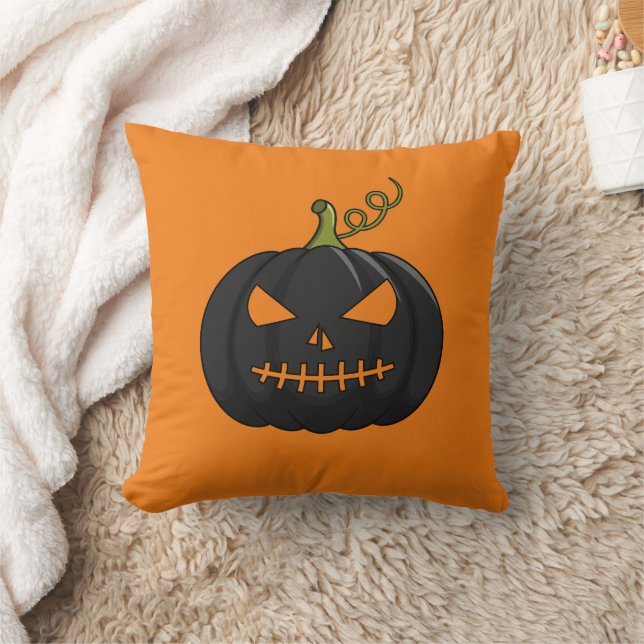 Almohada de calabaza de Halloween, decoración de o (Manta)