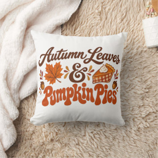 Almohada de calabaza de hojas de otoño