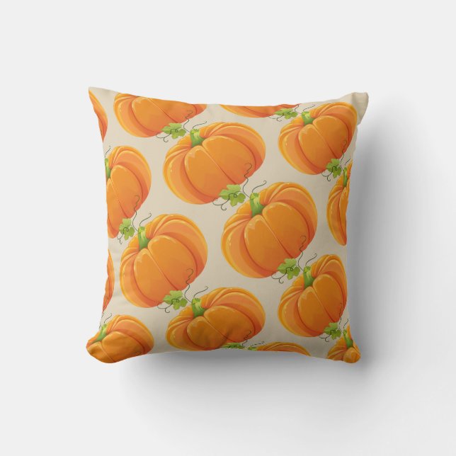 Almohada de calabaza de la cosecha otoño (Anverso)