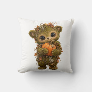 Almohada de calabaza de oso de musgo lindo
